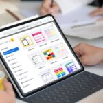 iPad with Graphic Organizers page in Book Creator showing